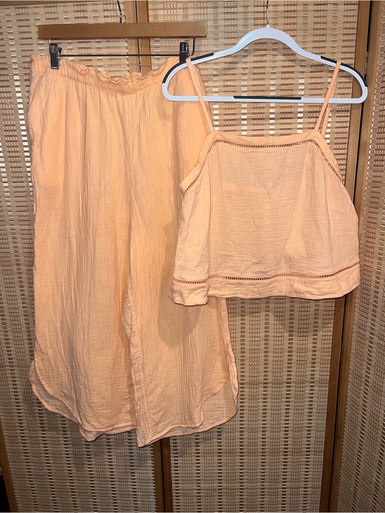 Soma Other - SomaCotton Gauze 2-piece lounge pajama set Cami & wide leg pants Size L